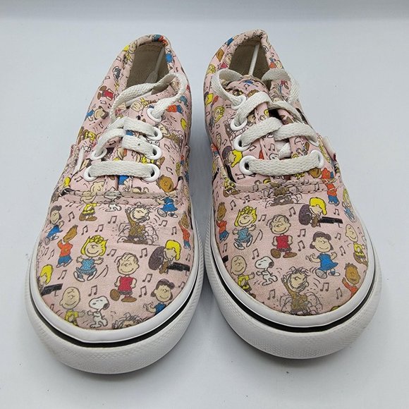 Vans Baby 721356 Pink Canvas Peanuts Gang Lace Up - Picture 3 of 11